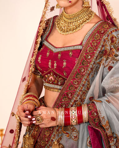 Maroon Bridal Lehenga Choli -1797
