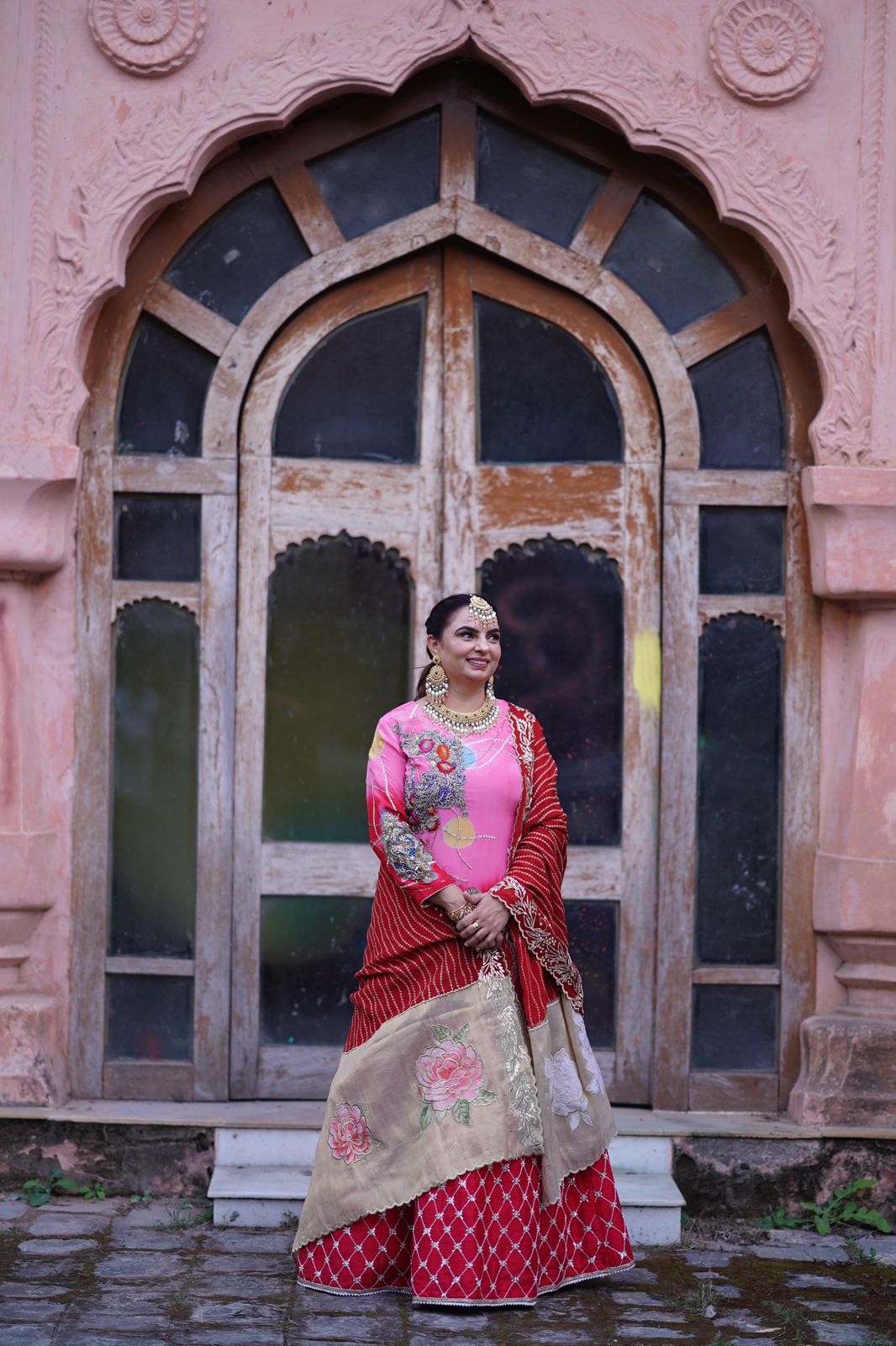 Double Dye Kurti With Lehenga- 1581