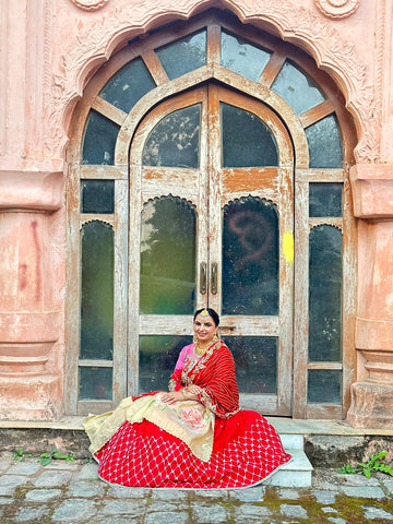 Double Dye Kurti With Lehenga- 1581