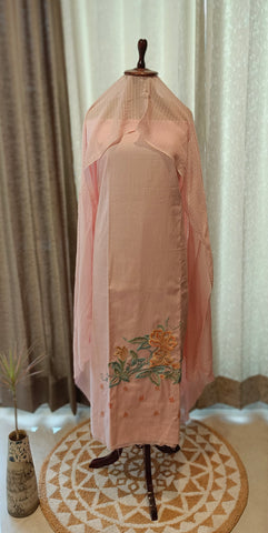 Light Peach Full Suit With Same Colour Dupatta-1791