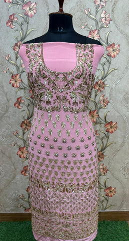 Pink Full Suit With Same Colour Dupatta-1591