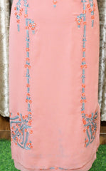Gajari Peach Full Suit With Tabbi Silk Tie Dye Dupatta-1465