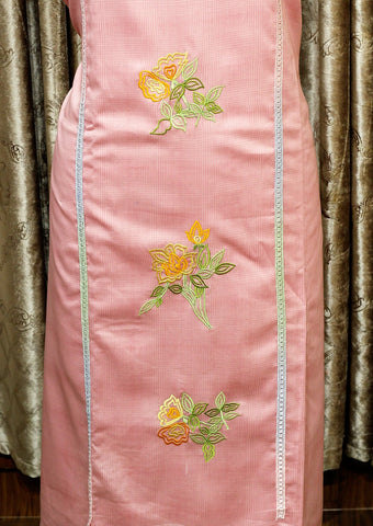 Pink Full Suit With Chanderi Kota Tie Dye Dupatta-1502