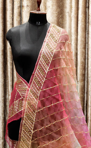 Tie Dye Hand Work Dupatta-1518