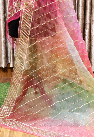 Tie Dye Hand Work Dupatta-1518