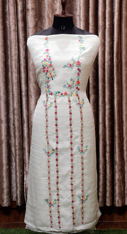 Light Sky Full Suit With Tie Dye Dupatta-1537