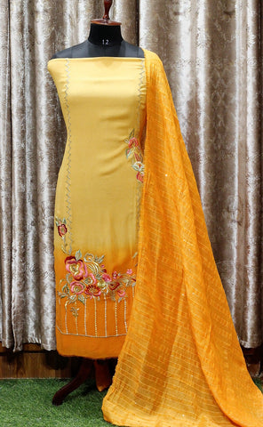 Light and Dark Orange Full Suit With Orange Dupatta-1551