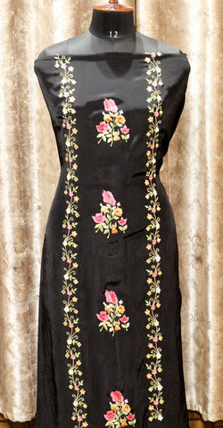 Black Full Suit With Tie Dye Dupatta-1552