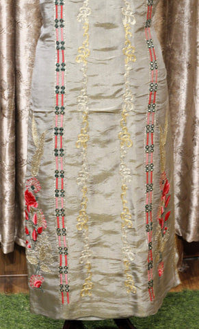 Greenish Greay Full Suit With Tie Dye Dupatta-1577