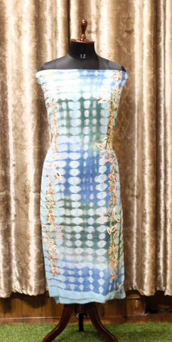 Light Blue Tie Dye Full Suit With Tie Dye Dupatta-1625