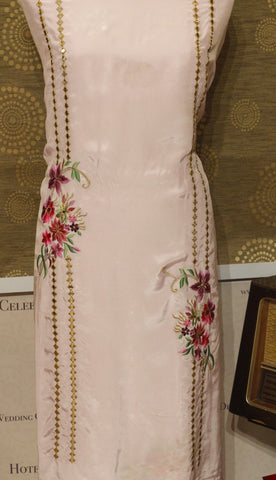 Baby Pink Full Suit With Wine Dupatta-1609