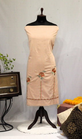 Peach Full Suit With Mouse Colour Dupatta-1638