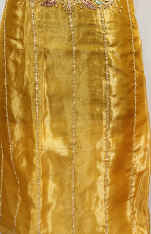 Mustard Yellow Full Suit With Tie Dye Dupatta-1642