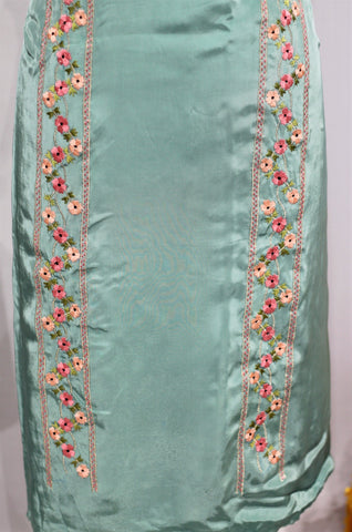 Sea Green Full Suit With Tie Dye Dupatta-1688