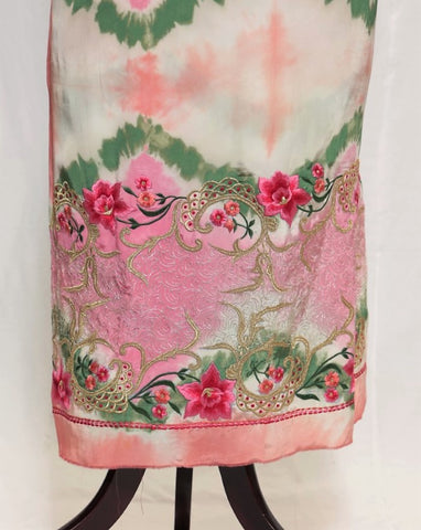 Pink Tie Dye Full Suit With Pink Dupatta-1400