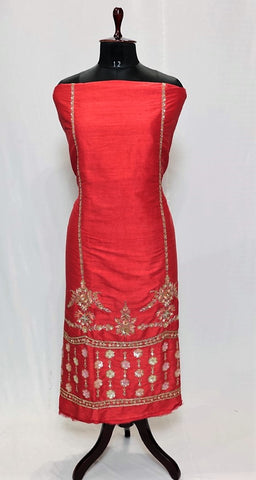 Gajari Full Suit With Tie Dye Dupatta-1413