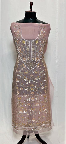 Rose Gold Full Suit With Same Colour Dupatta-1419