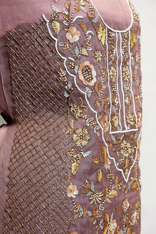 Rose Gold Full Suit With Same Colour Dupatta-1419