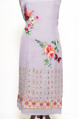 Light Purple Suit with Tabbi Silk Tie Dye Dupatta- 1325