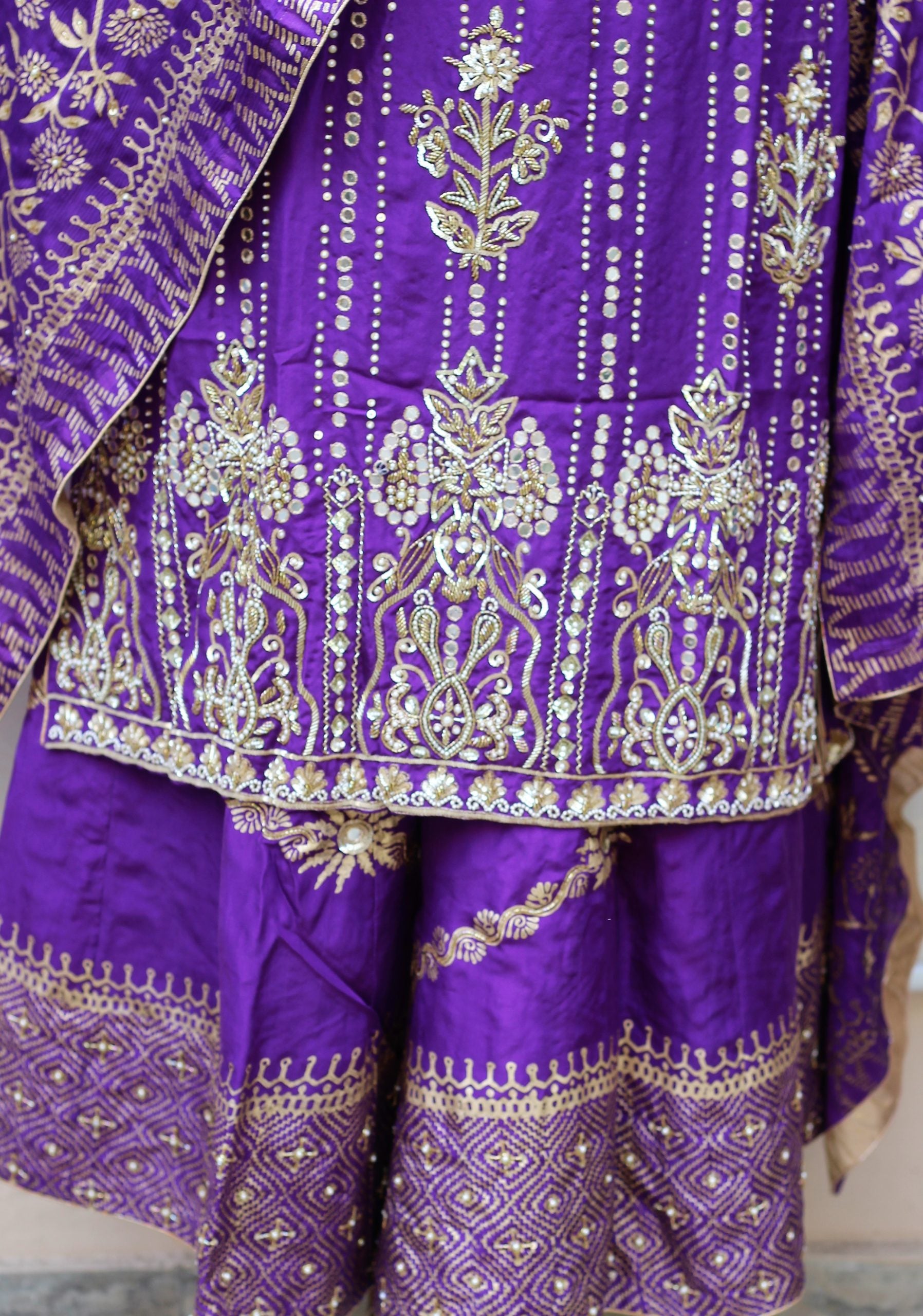 Purple Full Suit With Same Colour Chinon Chiffon Dupatta
