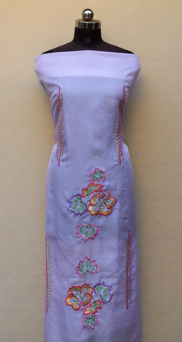 Light Purple Full Suit With Tabbi Silk Tie Dye Dupatta
