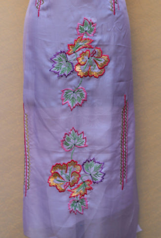 Light Purple Full Suit With Tabbi Silk Tie Dye Dupatta