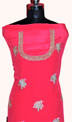 Pink Full Suit With Chinon Chiffon/Net Dupatta