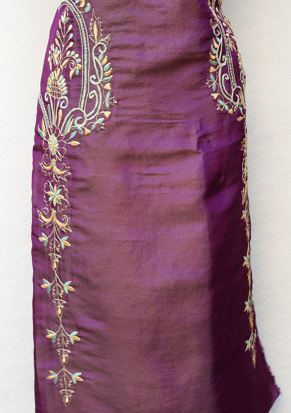 Purple Full Suit With Tabbi Silk Tie Dye Dupatta