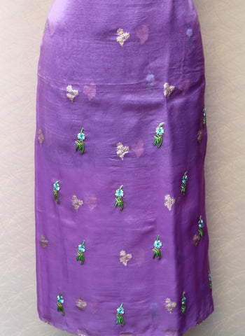Light Purple Full Suit With Organza Tie Dye Dupatta