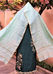 Peacock Full Suit With Chanderi Cotton Dupatta