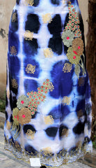 Blue Tie Dye Full Suit With Georgette Chiffon Dupatta