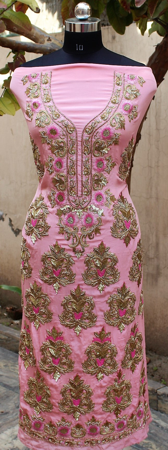Pink Full Suit With Pink Same Colour Dupatta