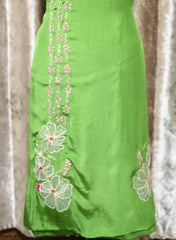 Green Full Suit With Tabbi Silk Tie Dye Dupatta