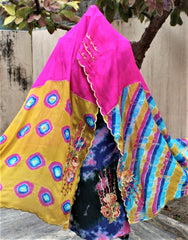 Blue Tie and Dye Full Suit With Chinon Chiffon Tie Dye Dupatta