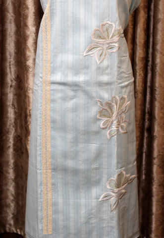 Light Sky Full Suit With Chanderi Kota Dupatta