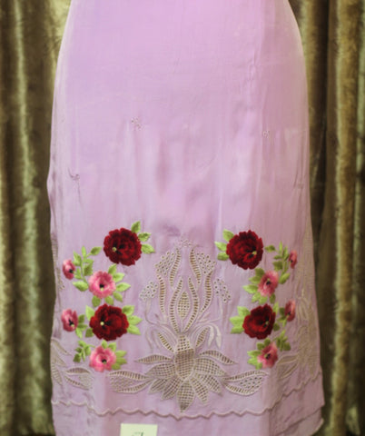 Lavender Full Suit With Organza Dupatta-1261