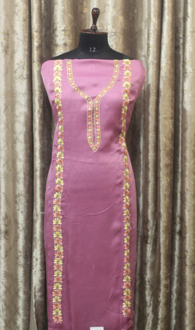 Purplish Pink Full Suit With Chanderi Tie Dye Dupatta-1266