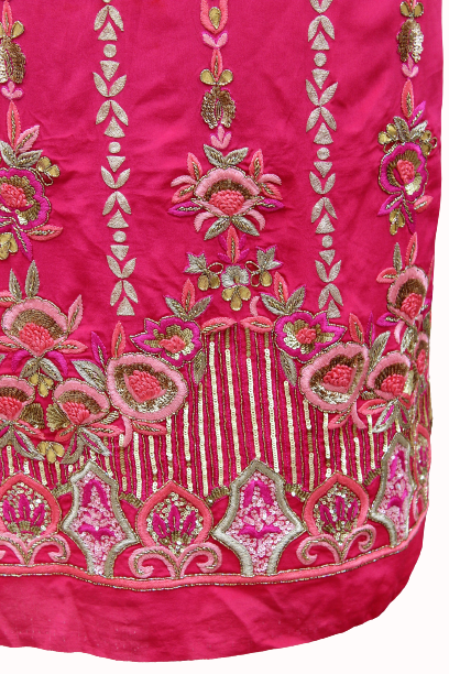 Pink Full Suit With Same Colour Dupatta