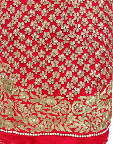 Red Full Suit With Same Colour Dupatta