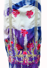 Tie and Dye Full Suit With Pink Chinon Chiffon Dupatta