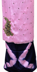 Baby Pink Full Suit With Tabbi Silk Tie Dye Dupatta