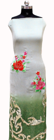 Double Dye Full Suit With Green Tabbi Silk Dupatta