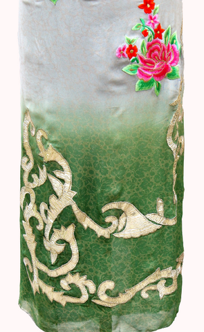 Double Dye Full Suit With Green Tabbi Silk Dupatta