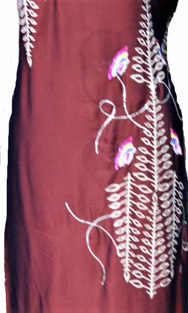 Brown Full Suit With Tabbi Silk Tie Dye Dupatta