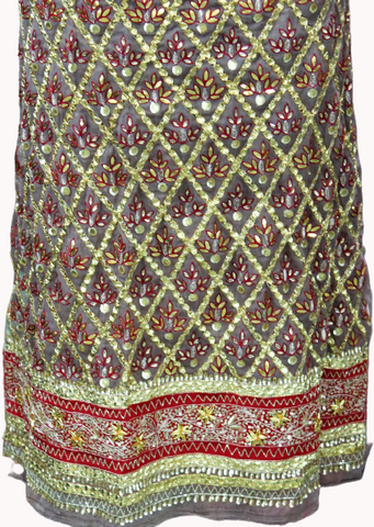 Dusty Rose Gold Full Suit With Chinon Chiffon Dupatta