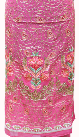 Onion Pink Full Suit With Same Colour Dupatta