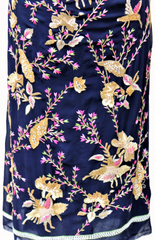 Navy Blue Full Suit With Same Colour/ Pink Dupatta