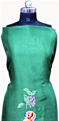 Mehndi Green Full Suit With Chinon Chiffon Tie Dye Dupatta