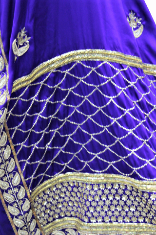Purplish Blue Lehenga Choli With Same Colour Dupatta