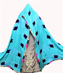 Mouse Colour Full Suit With Chinon Chiffon Tie Dye Dupatta